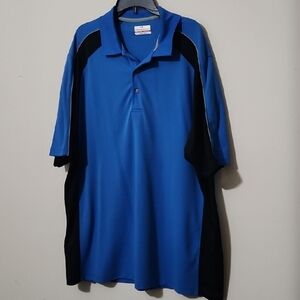 Grand Slam Vibrant Blue Polo with Black Highlights